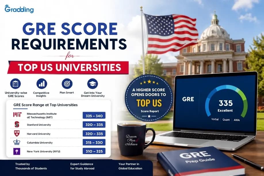 GRE score requirements for top US universities in 2026 across Computer Science, Engineering, Data Science, and other popular departments for Indian students.