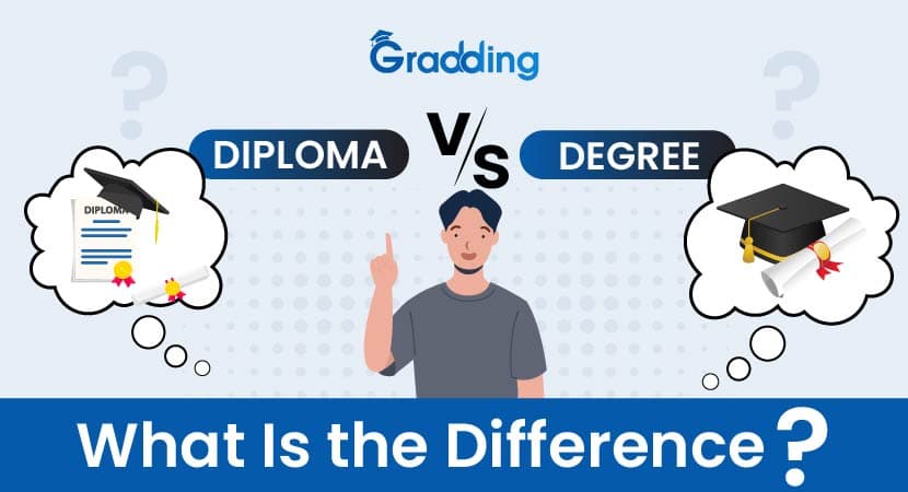 Understand the difference between a diploma vs degree with Gradding.com
