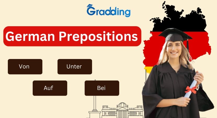 Find out the different types of German prepositions and their examples | Gradding.com