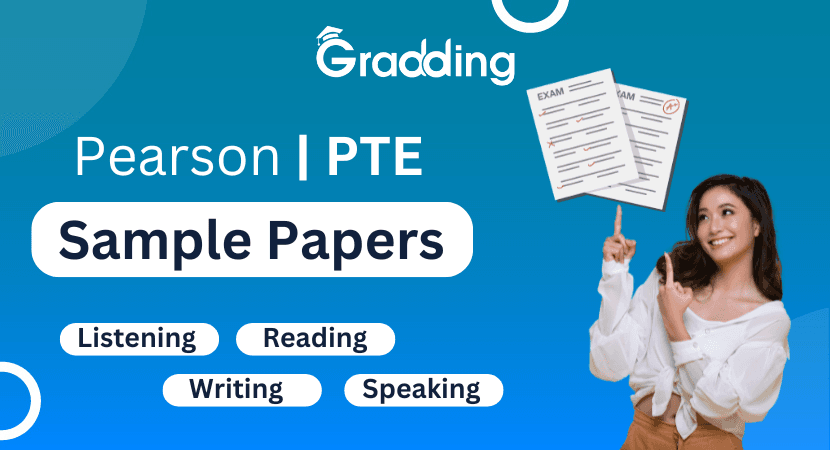 Practice form PTE Exam Sample Papers with Gradding.com
