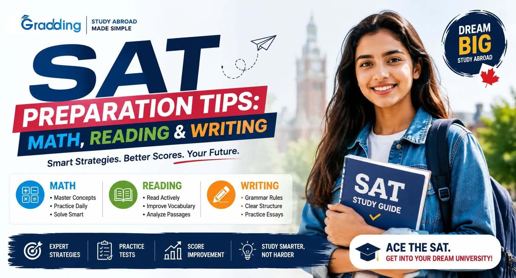 Let us discover SAT preparation strategy 2026 for Math, Reading & Writing | Gradding.com