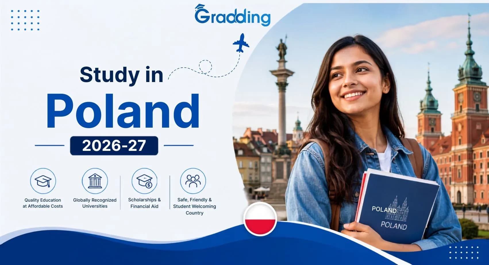 Find out Study in Poland Requirements for 2026-27 with Gradding.com