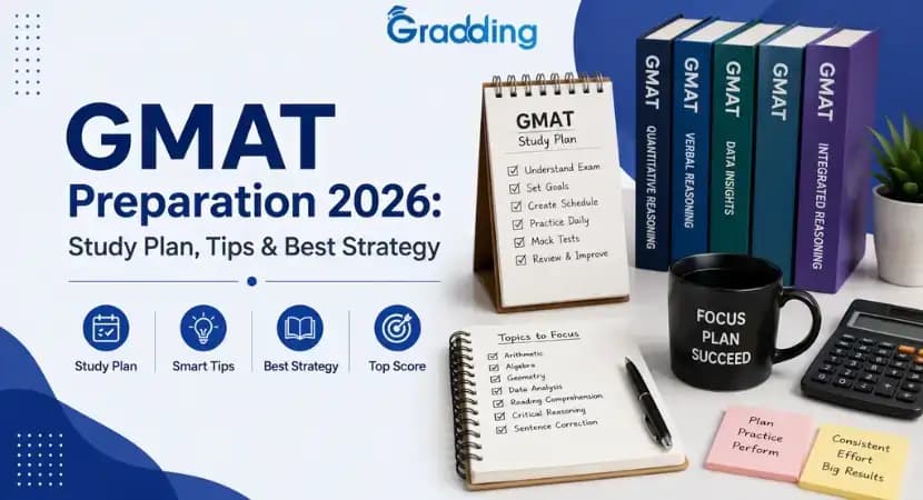 GMAT Preparation 2026: Study Plan, Tips & Best Strategy Explore GMAT Preparation 2026 Complete Guide with Gradding.com