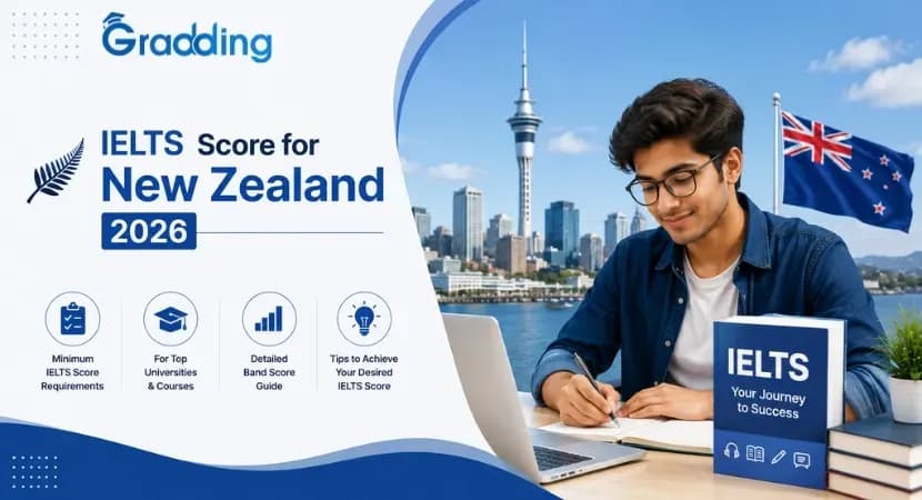 IELTS Score for New Zealand 2026 Minimum band requirements for IELTS Score for New Zealand universities and visas | Gradding.com