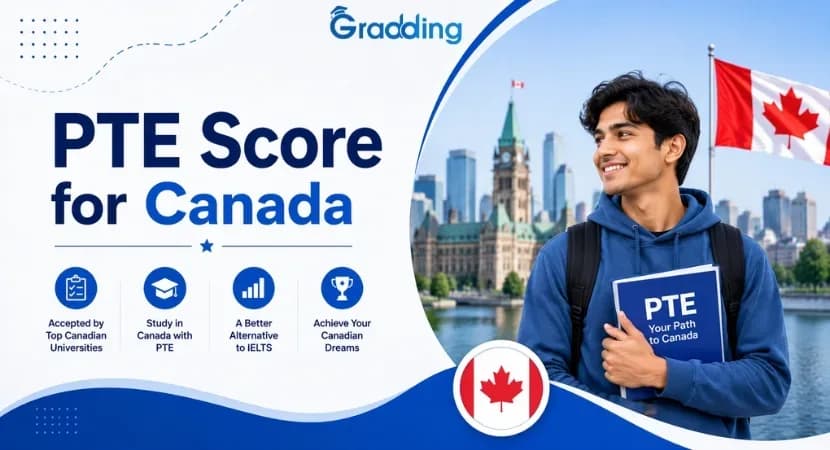 PTE score for Canada Learn minimum PTE score for Canada Requirement with Gradding.com
