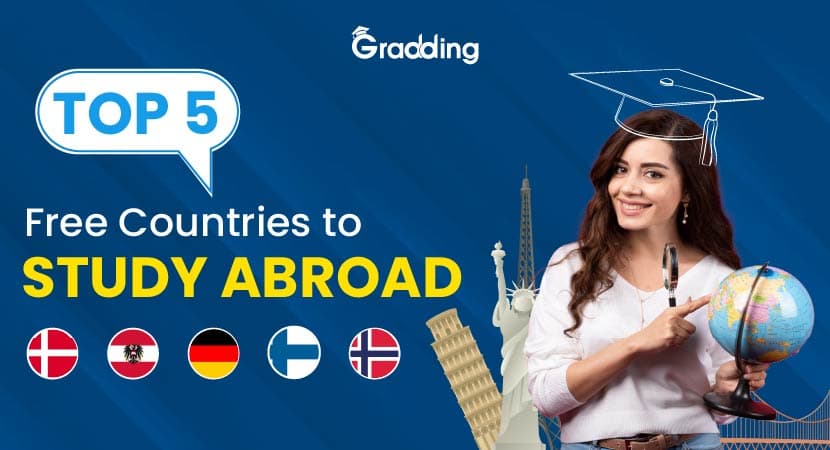 Top 5 Free Countries to Study Abroad Know everything about the 5 free education countries for Indian students I Gradding.com