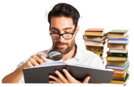 man with book image