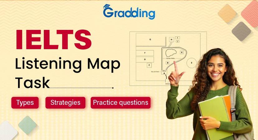 Understand the IELTS listening map task types, samples and practice test questions